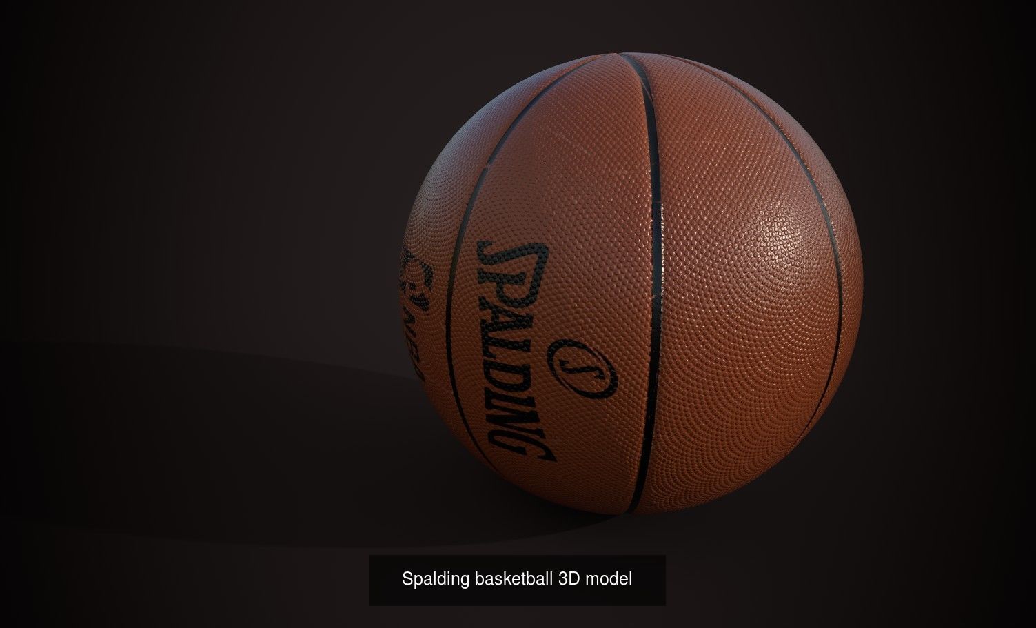 Basketball Rim and Spalding basketball Low-poly 3D Model Collection_1