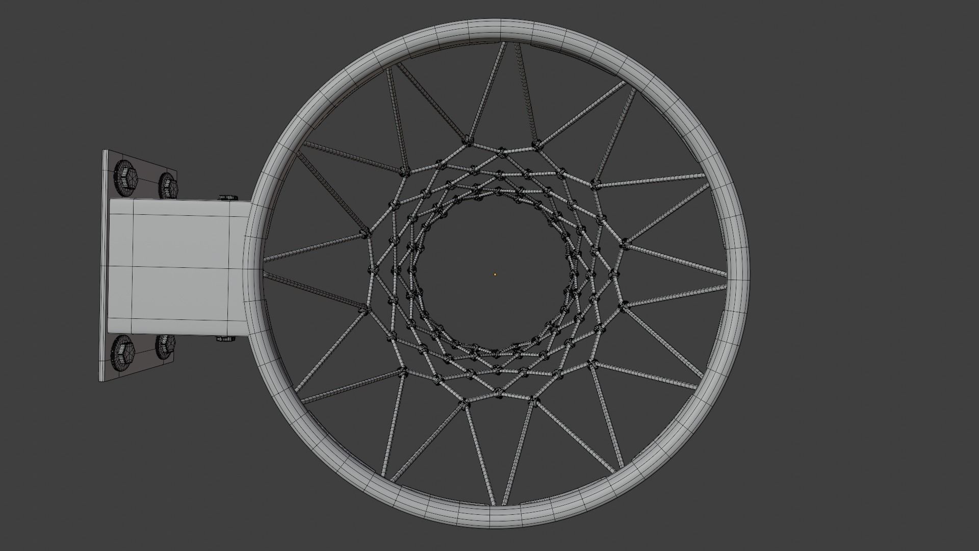 Basketball Rim and Spalding basketball Low-poly 3D Model Collection_6