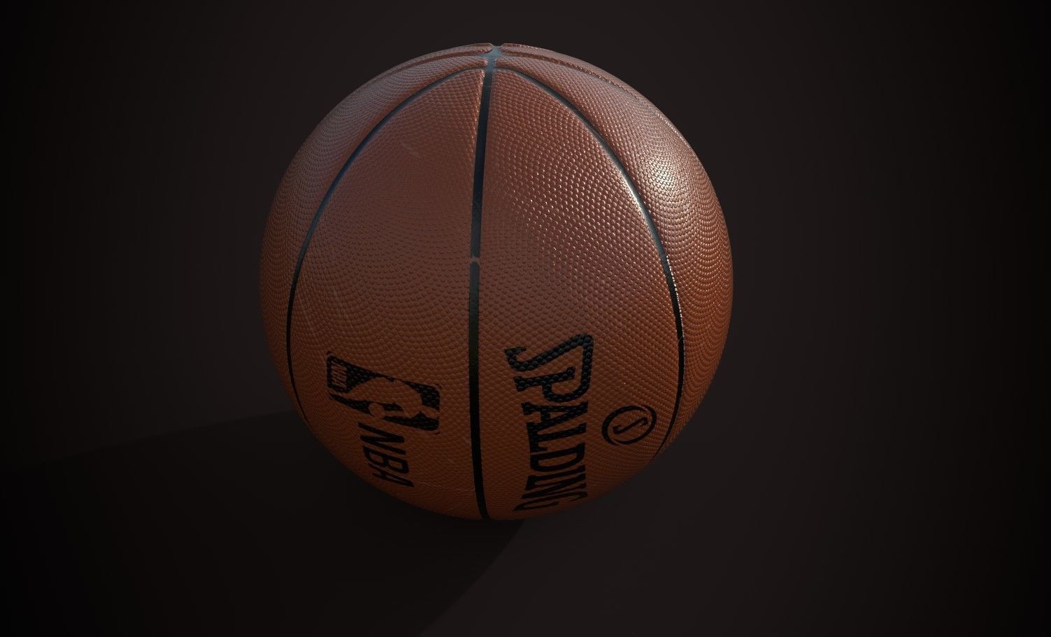 Basketball Rim and Spalding basketball Low-poly 3D Model Collection_10