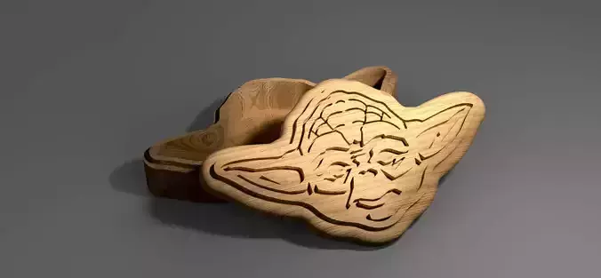 Yoda box for cnc or 3d printer Star wars box cnc router