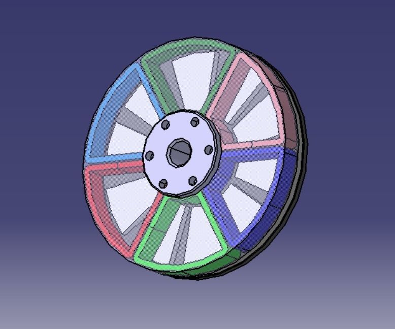 Axial Flux Coreless BLDC Motor 3D model_6
