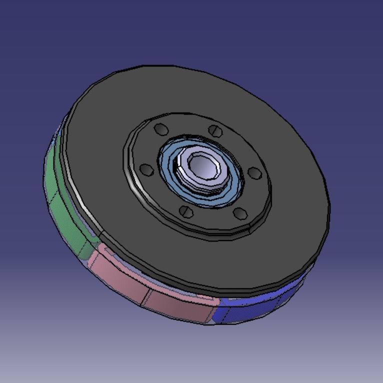 Axial Flux Coreless BLDC Motor 3D model_4