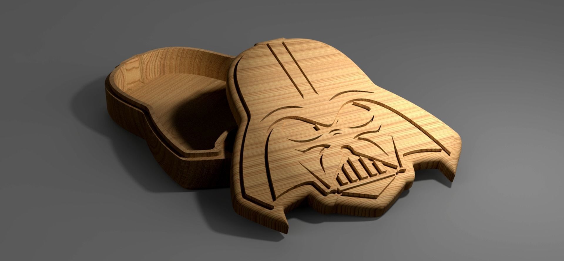 V-carved Darth Vader star wars box eps svg CNC router and 3D model 3D ...
