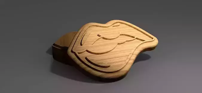 V-carved lips box eps svg CNC router and