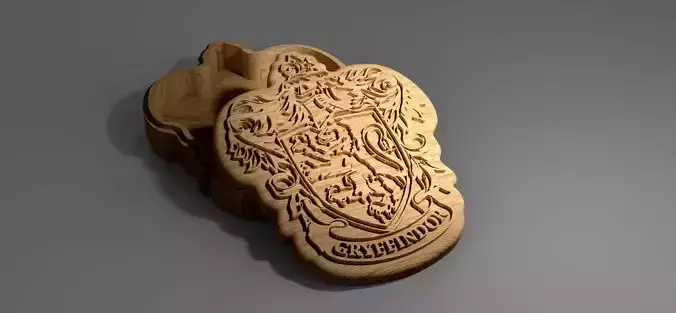 Gryffindor harry potter box eps svg CNC router and