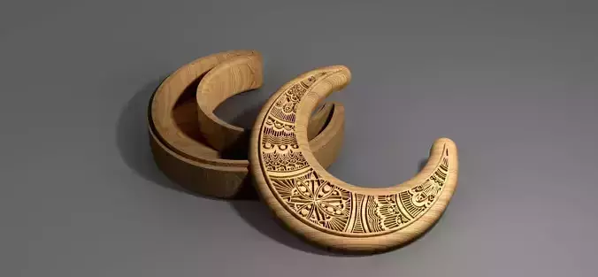 Moon box eps svg CNC router and