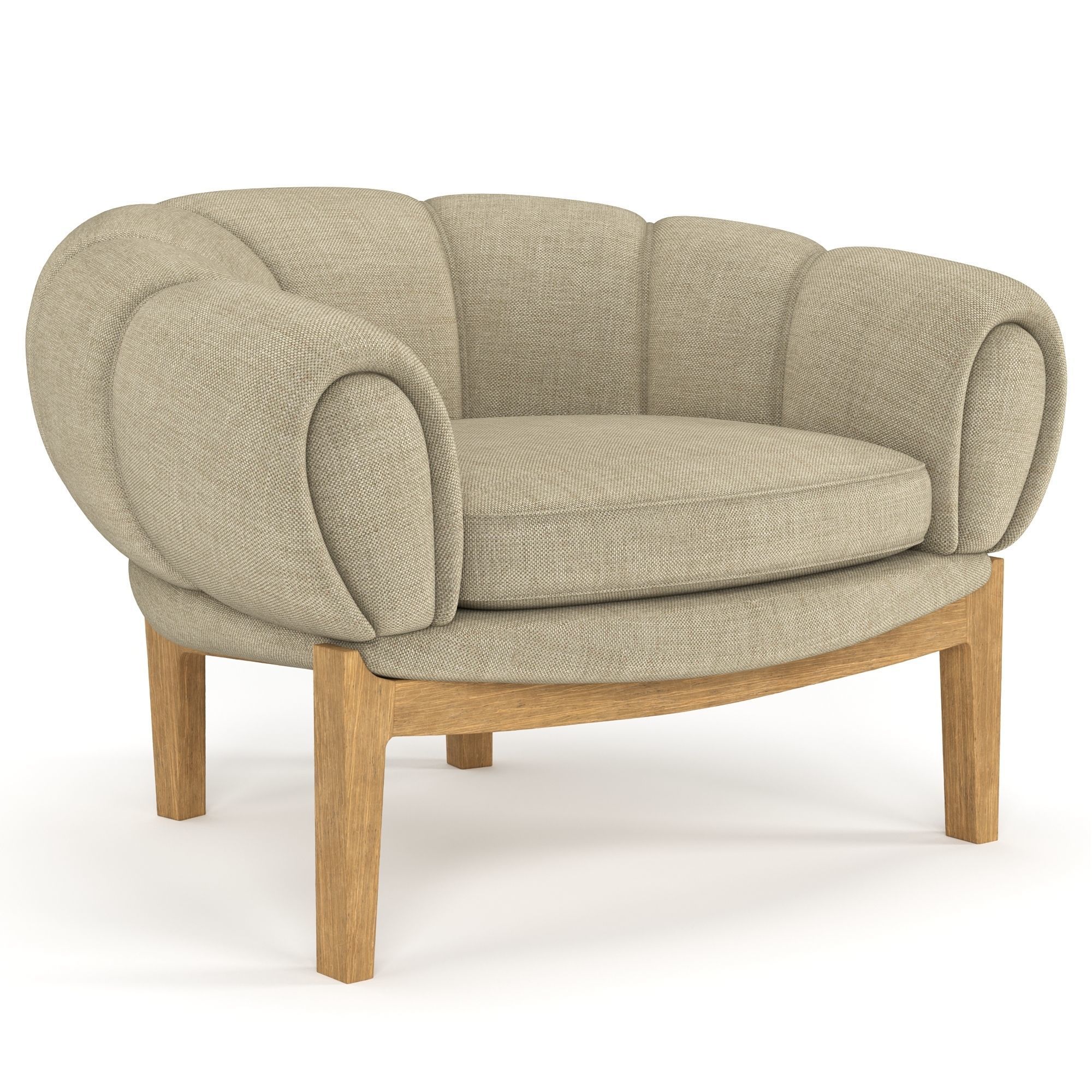 Croissant Lounge Chair 3D model_2