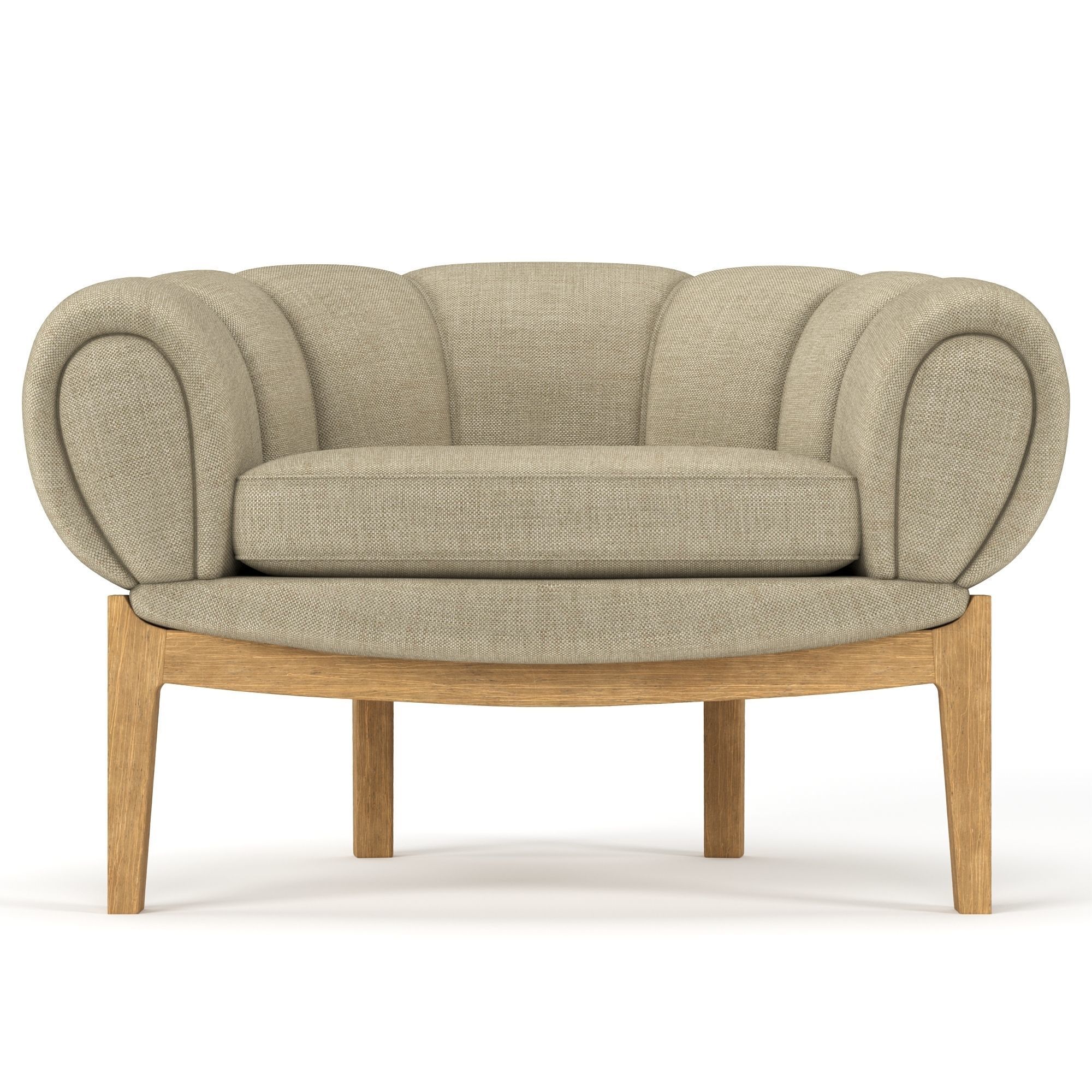 Croissant Lounge Chair 3D model_3