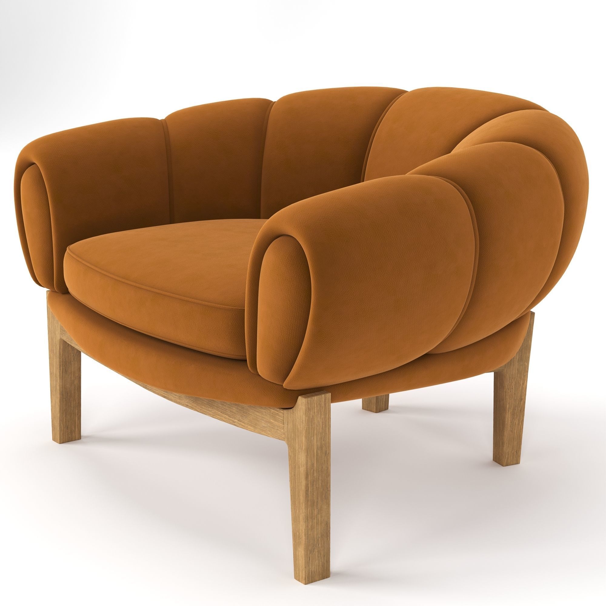 Croissant Lounge Chair 3D model_8
