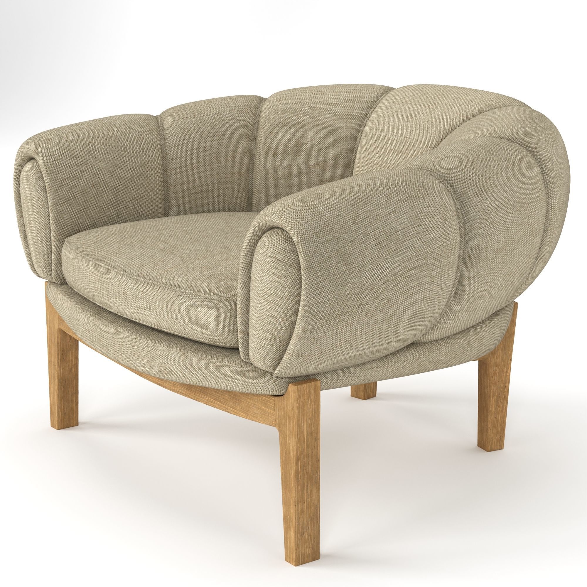 Croissant Lounge Chair 3D model_5
