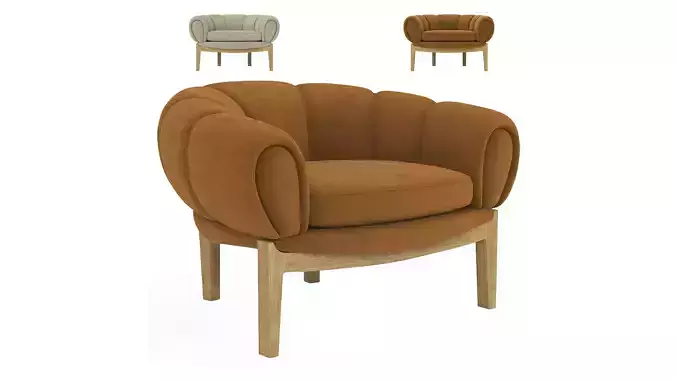 Croissant Lounge Chair 3D model