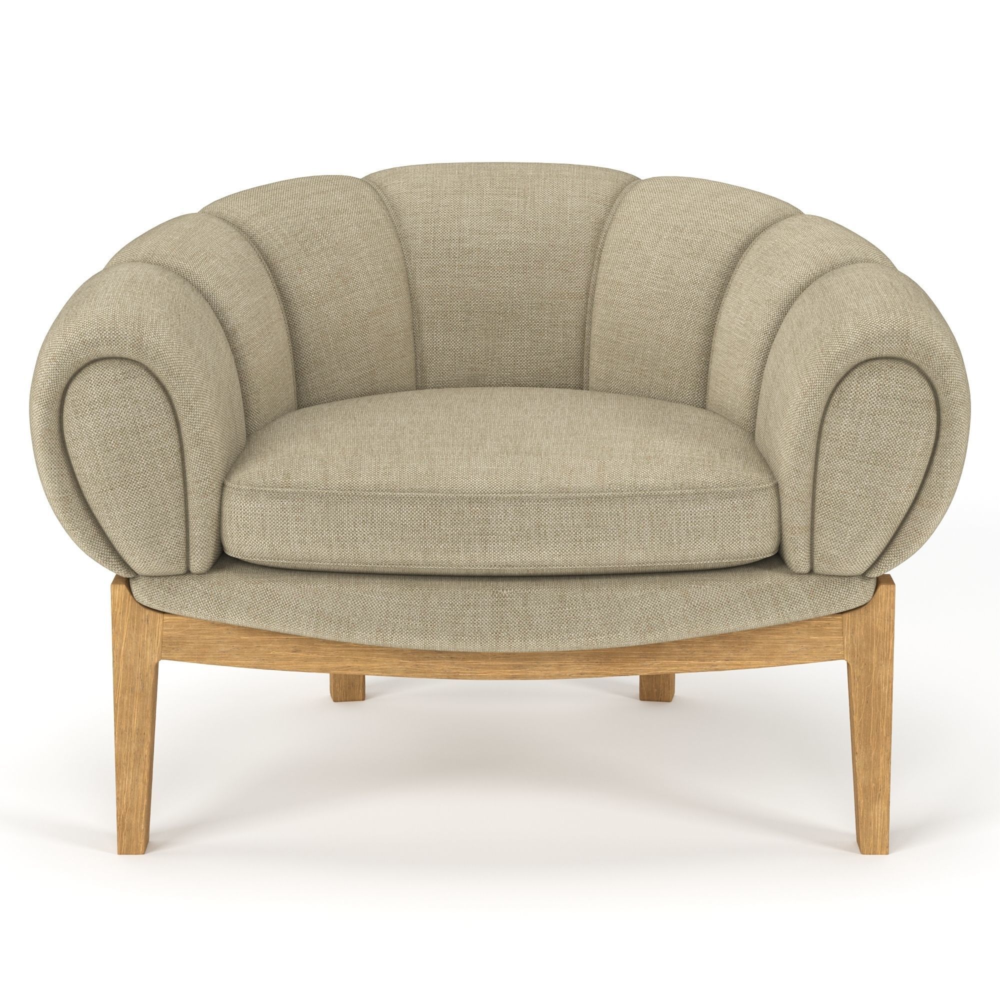 Croissant Lounge Chair 3D model_4