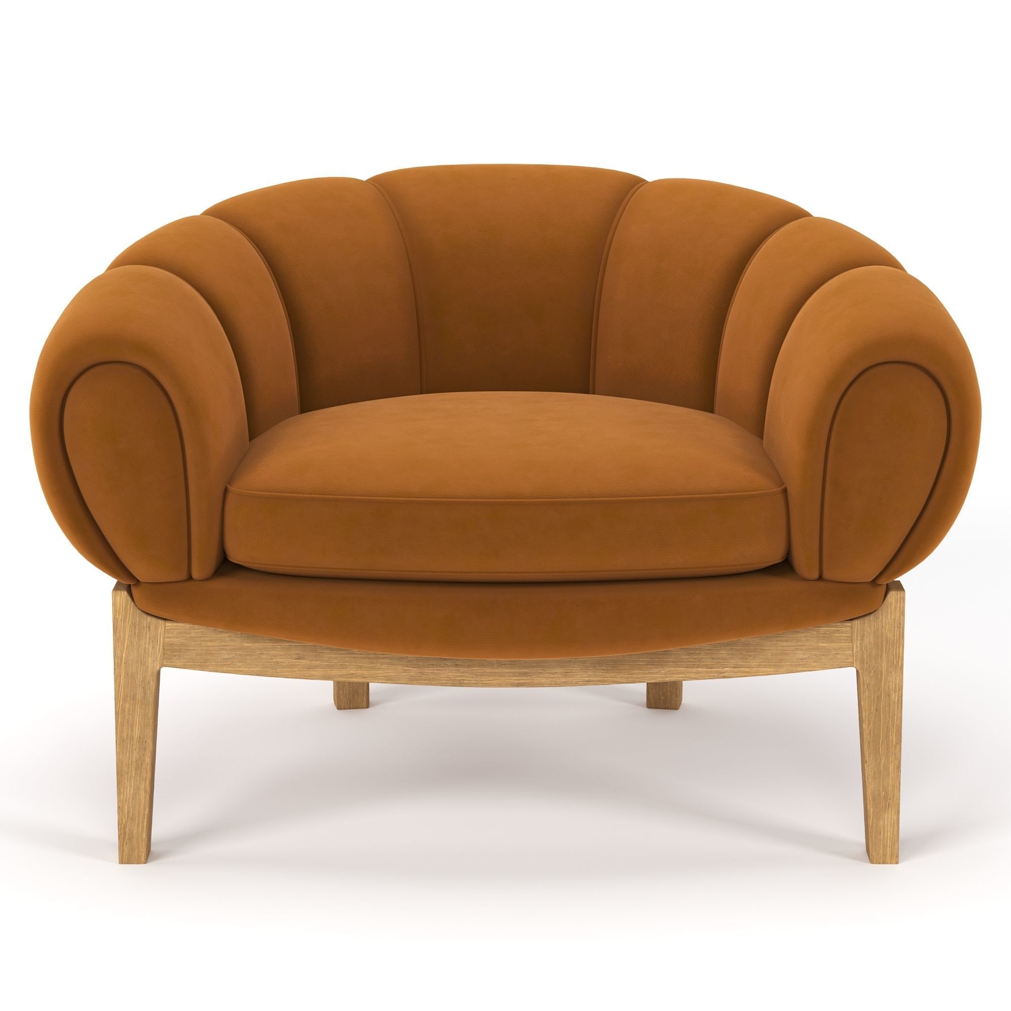 Croissant Lounge Chair 3D model_7
