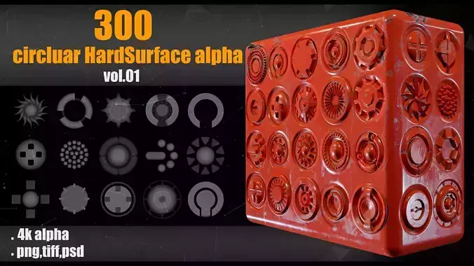 300 Circluar Hardsurface Alpha vol01