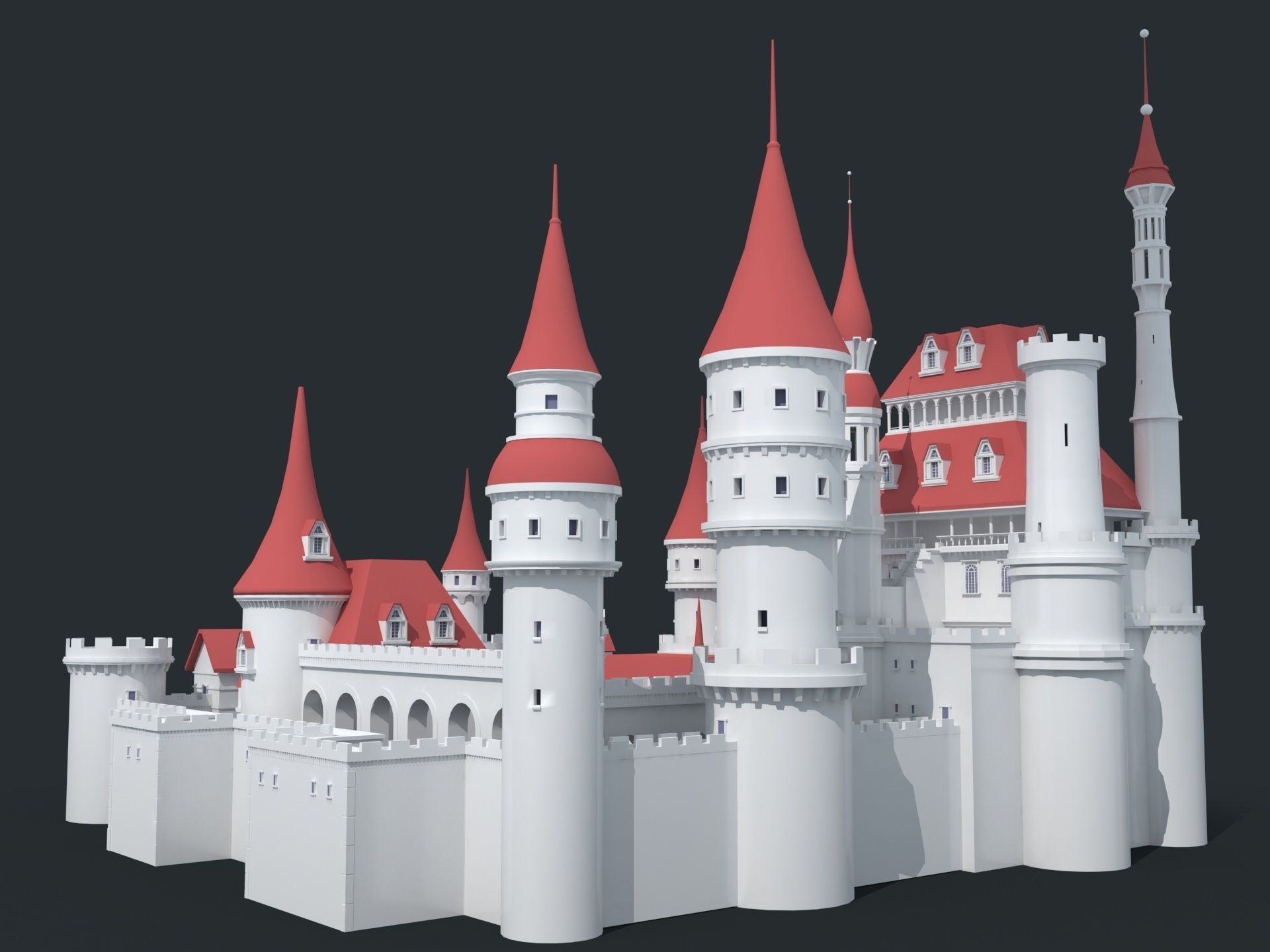 Castle 3D model_4