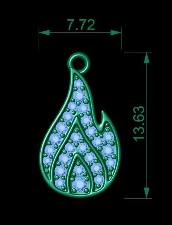 The Fire Charm 3D print model_2