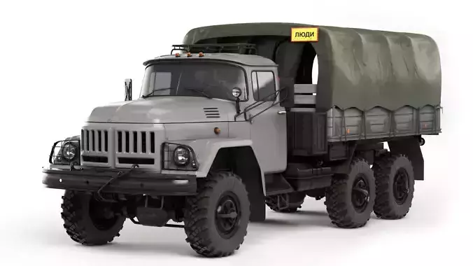 ZiL 131 tarpaulin body 1967 3D model