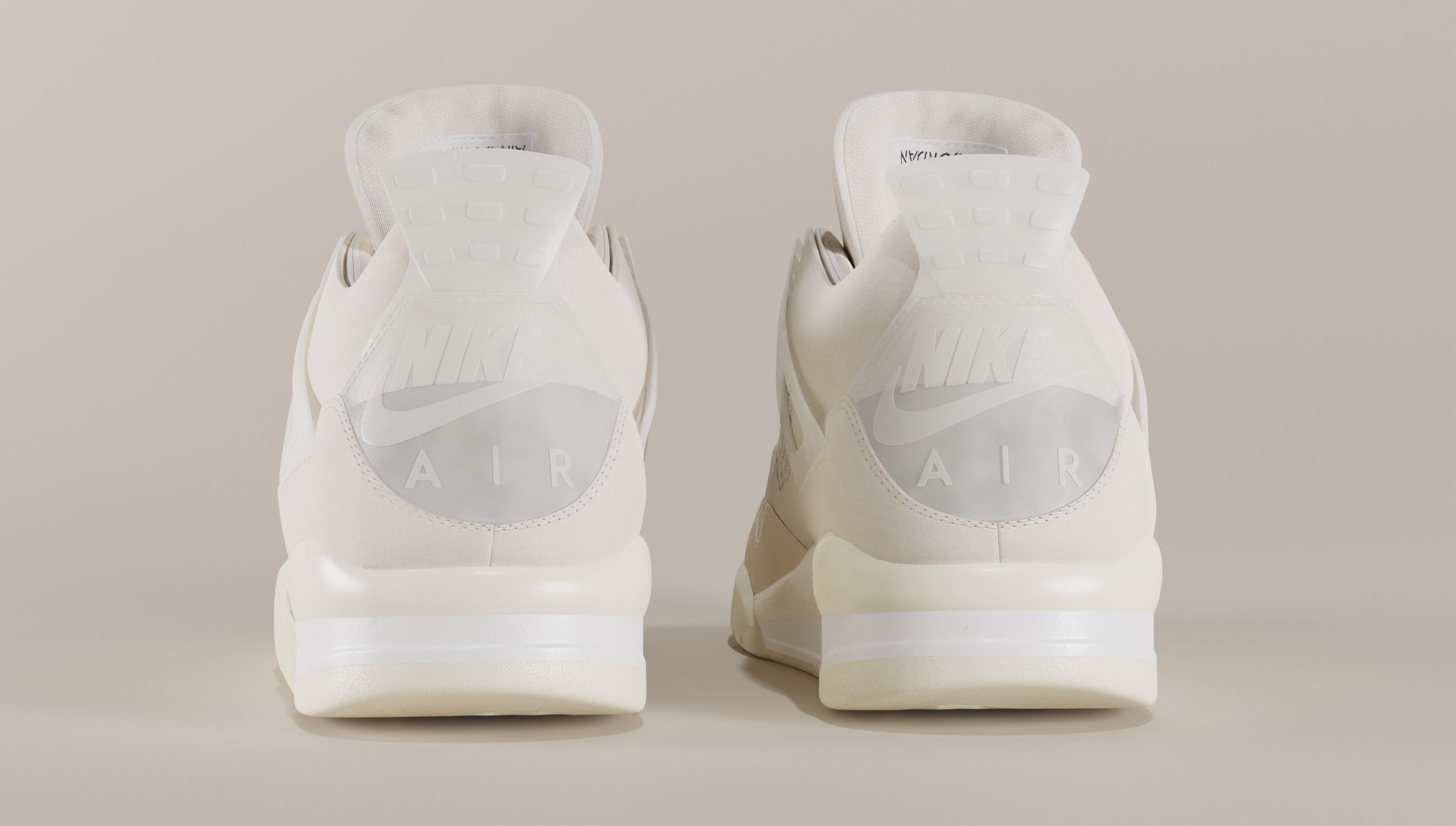 Jordan 4 Off White Sail Low-poly 3D model_45