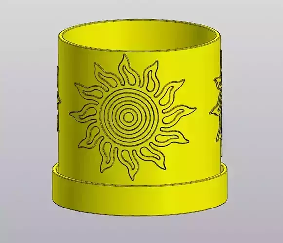 Sunny planter 3D print model