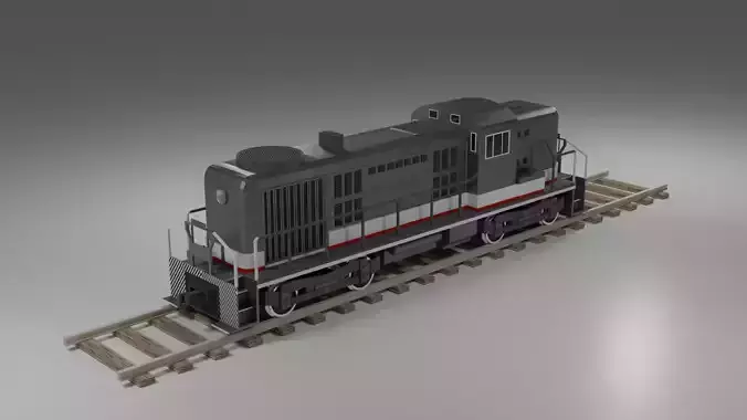RSD-5 diesel locomotive and a set of rails
