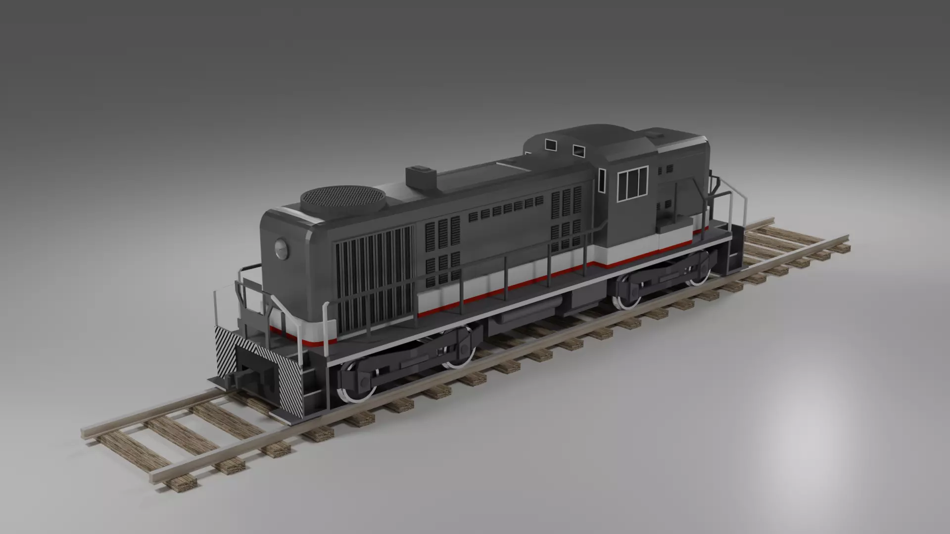 RSD-5 diesel locomotive Free low-poly 3D model