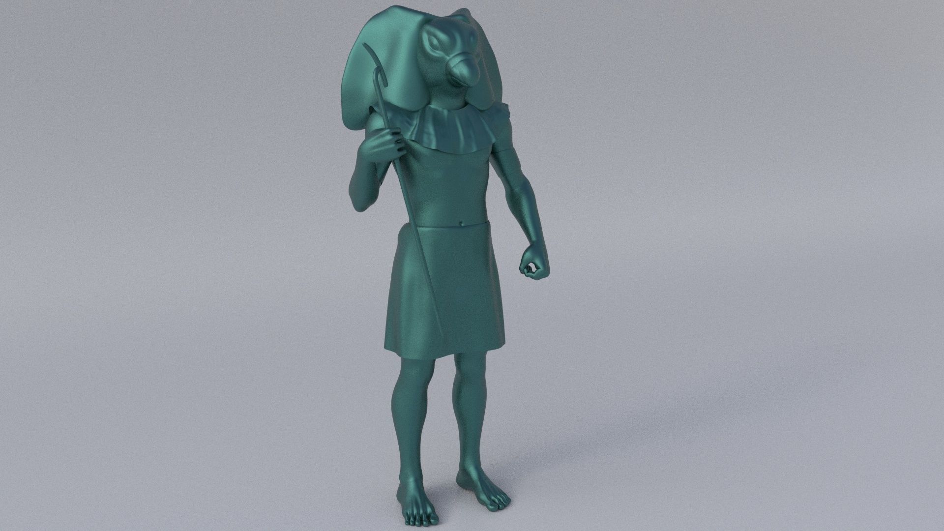 Ancient Egypt sculptures pack 3D Model Collection_7