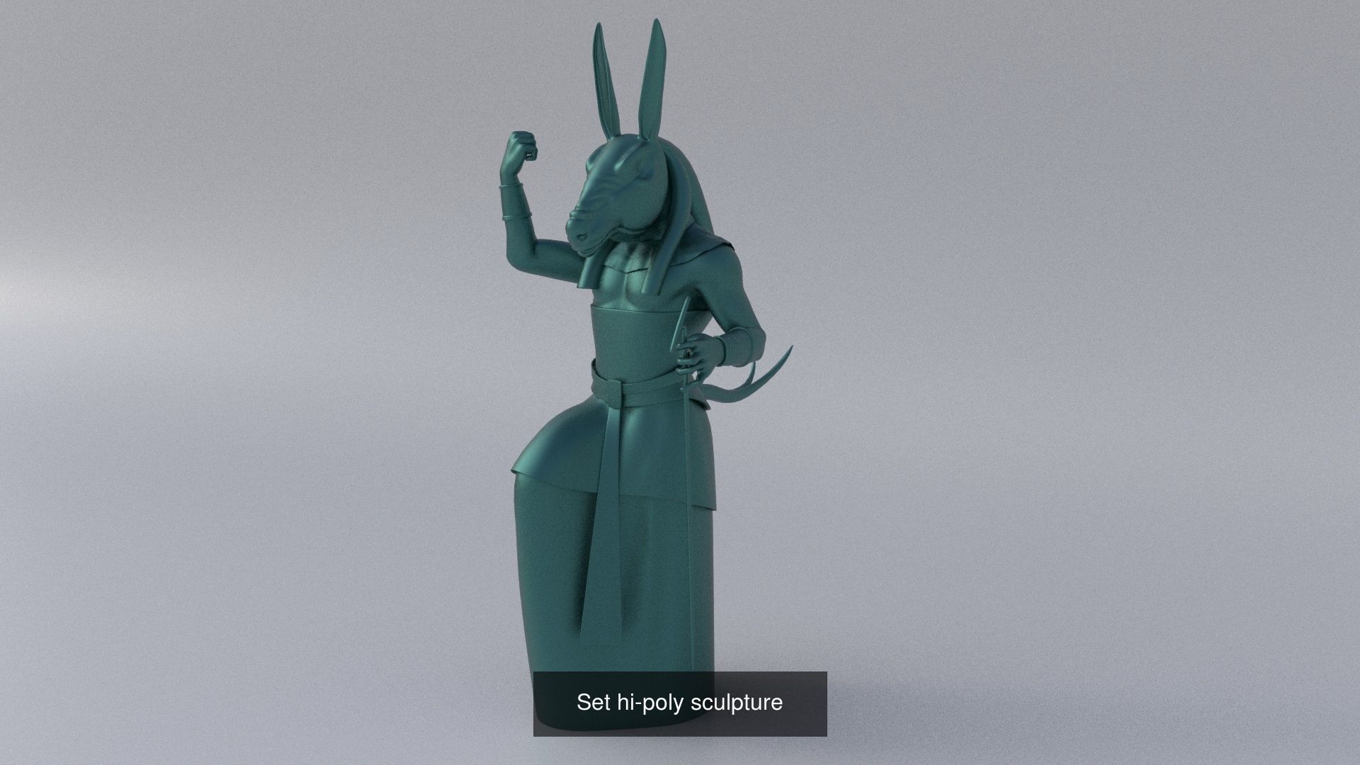 Ancient Egypt sculptures pack 3D Model Collection_8