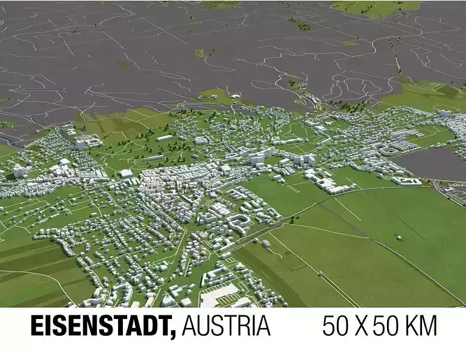 Eisenstadt Austria 50x50km