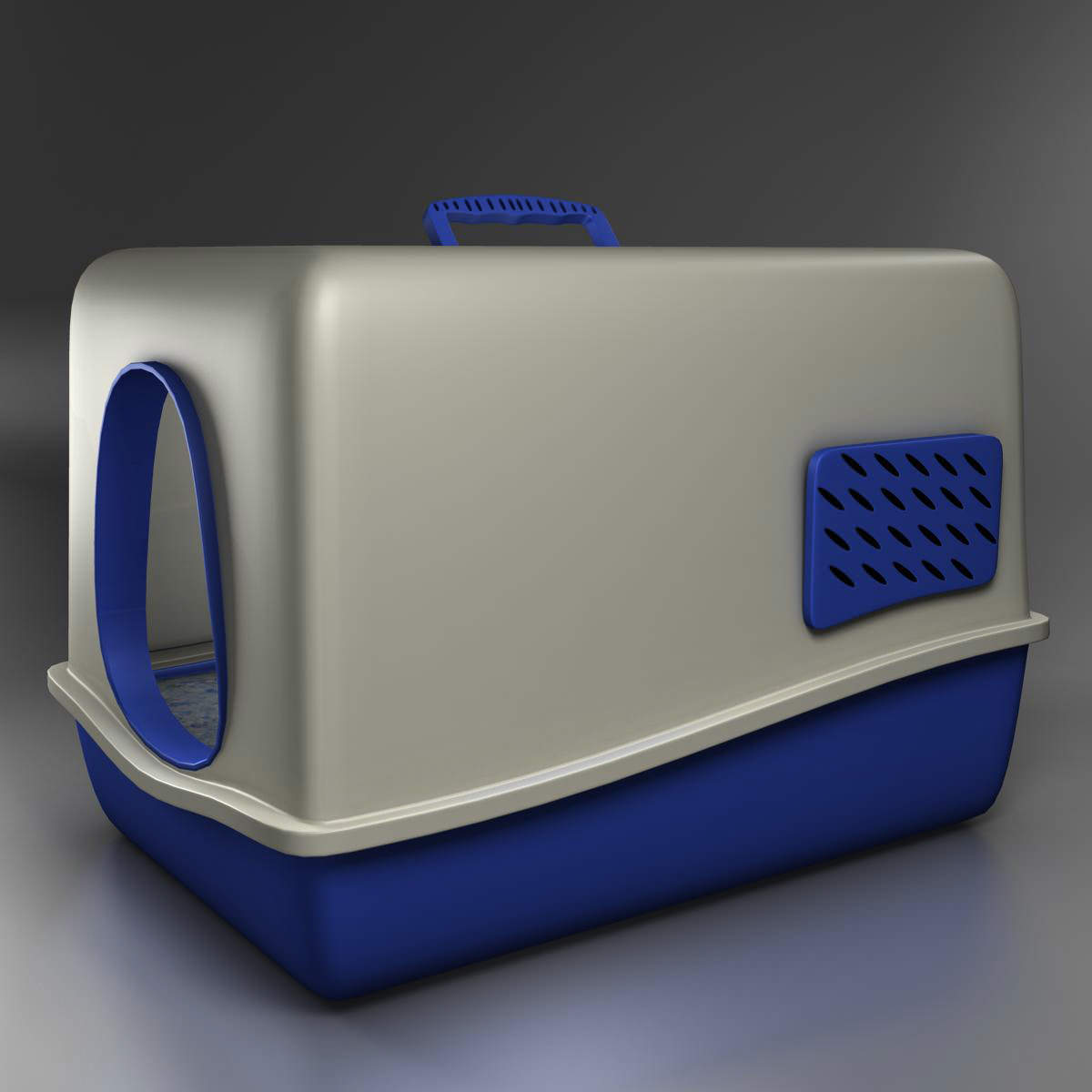 Toilet cat 3D model_3