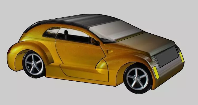 Basic car model 3D model_0