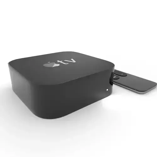 Apple TV box and remote 