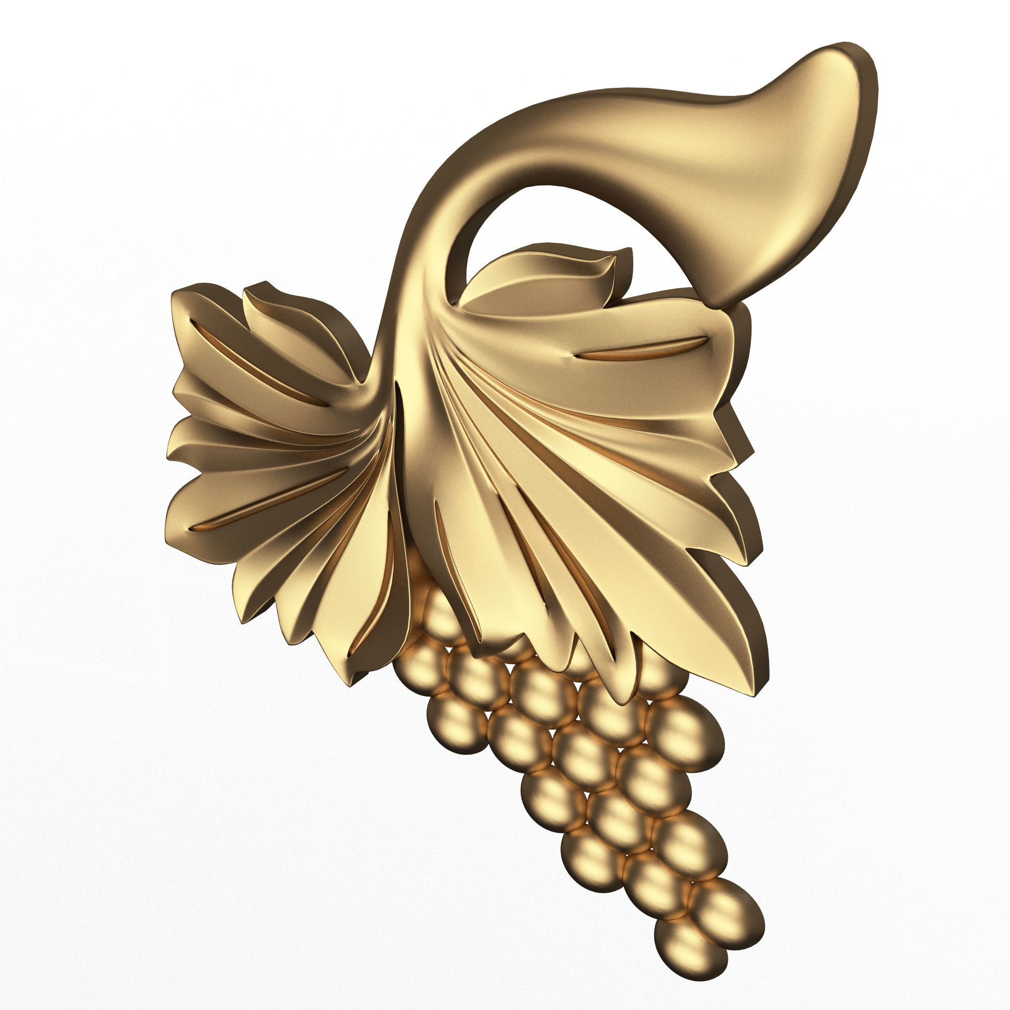 Grape Bas Relief Low-poly 3D model_2