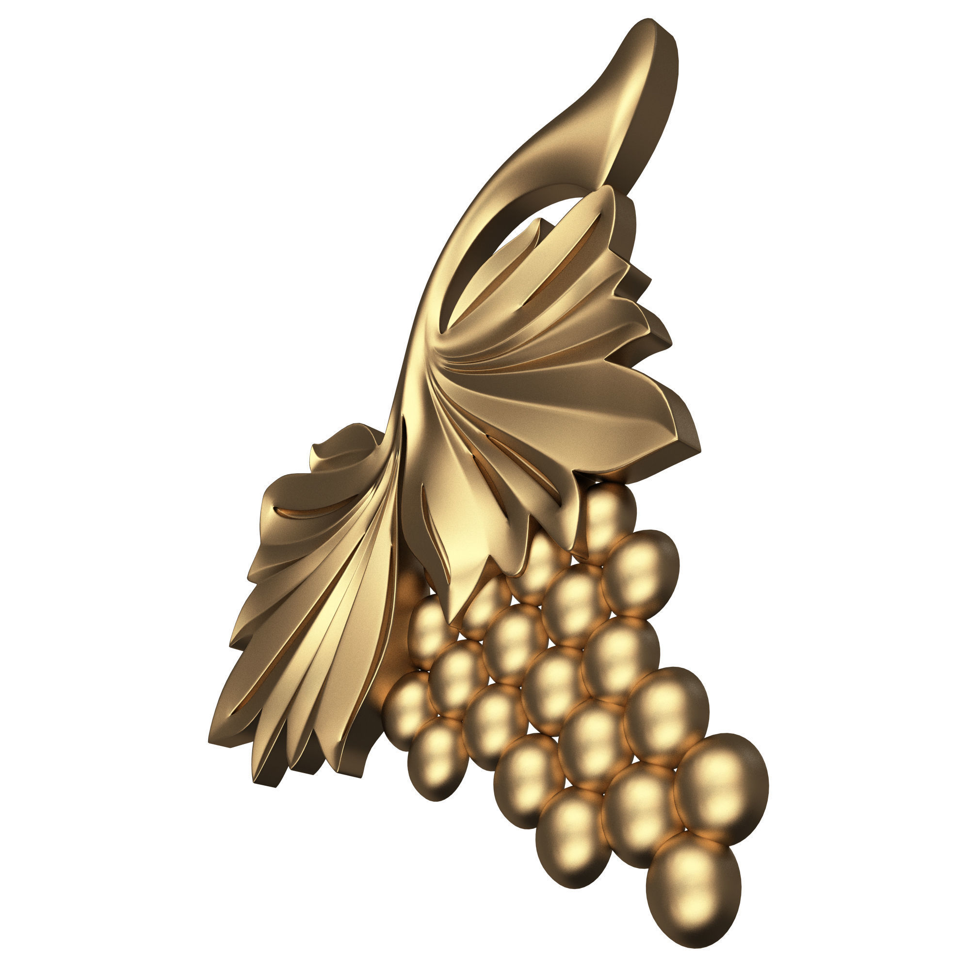 Grape Bas Relief Low-poly 3D model_4