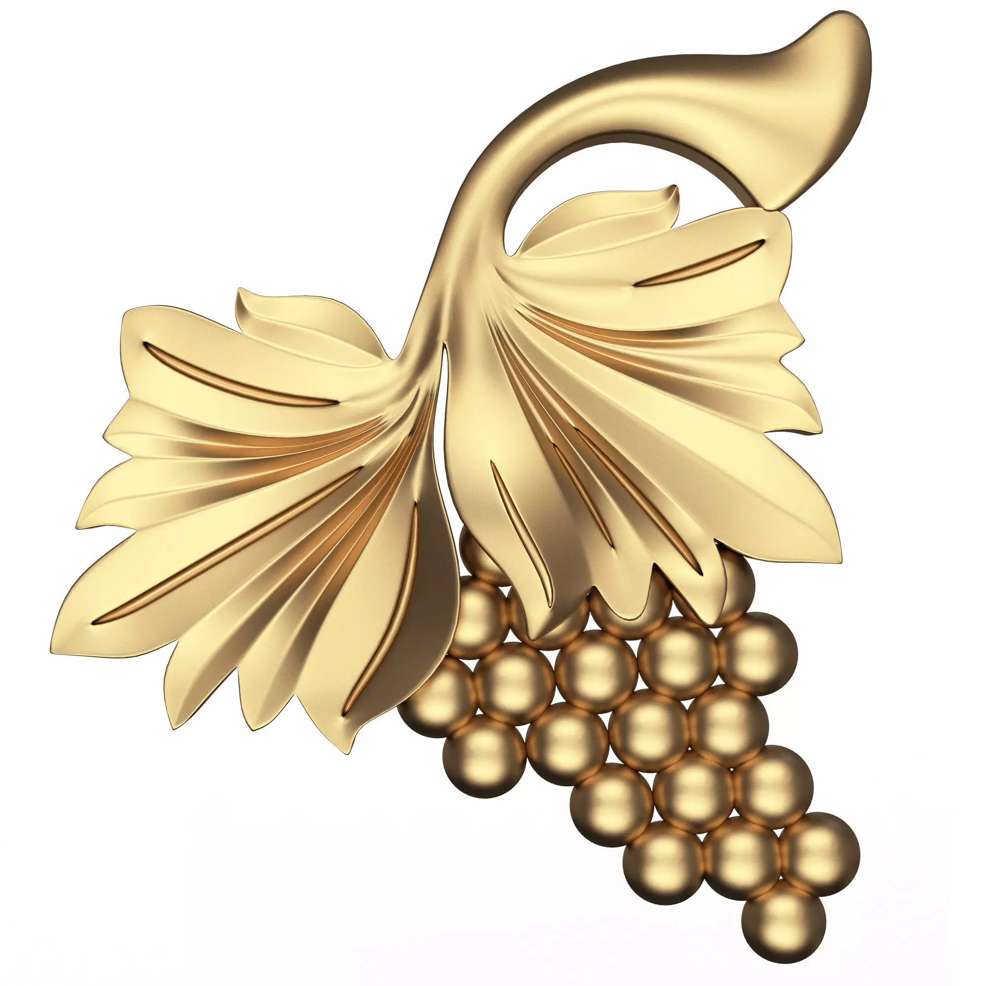 Grape Bas Relief Low-poly 3D model_0