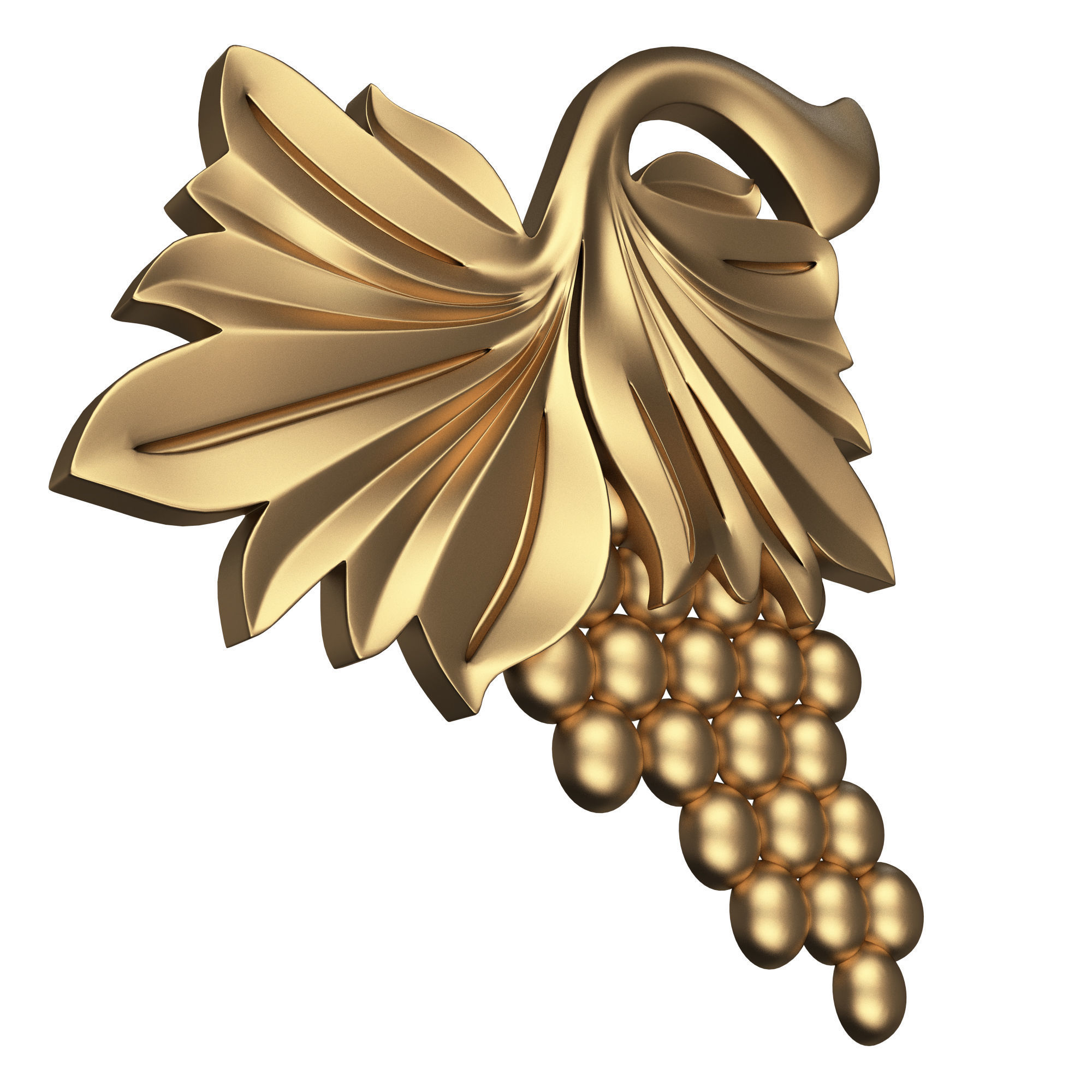 Grape Bas Relief Low-poly 3D model_3