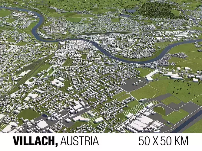 Villach Austria 50x50km