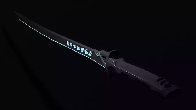 katana sword that glows Free 3D model