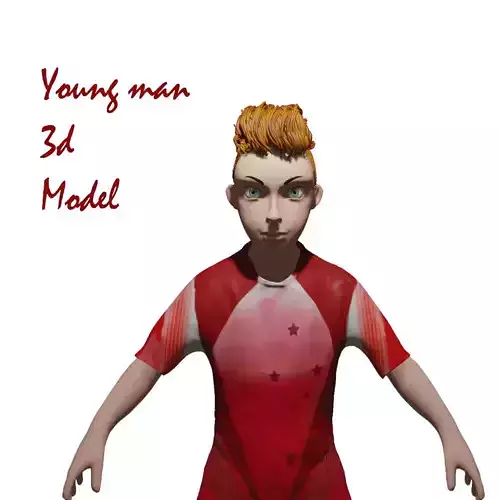 3d young-man model person 3D model