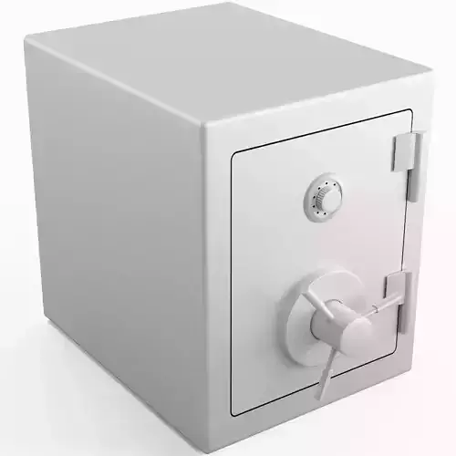 Steel Safe Low-poly 3D model