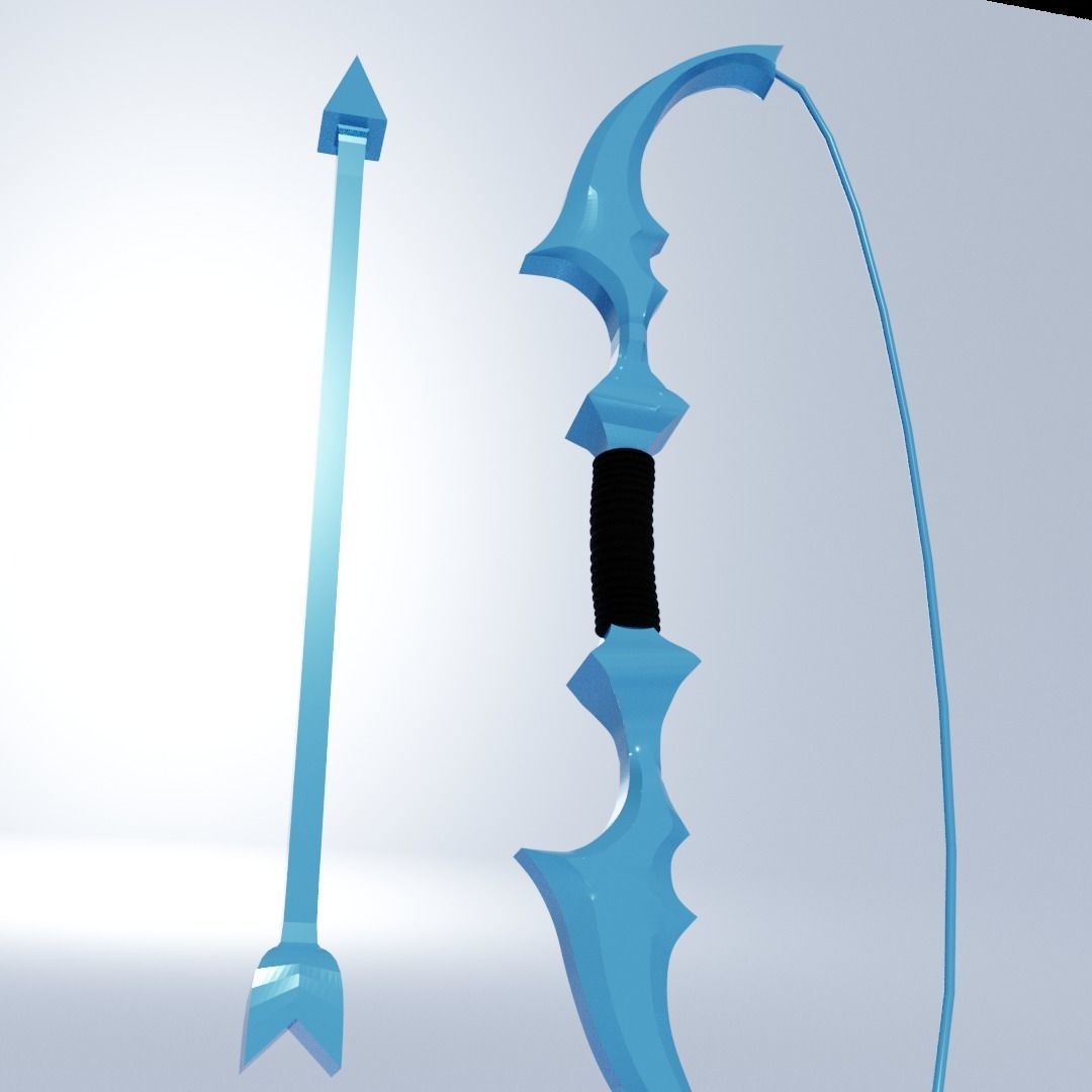 Ashe Bow  League Of Legends  Free low-poly 3D model_3
