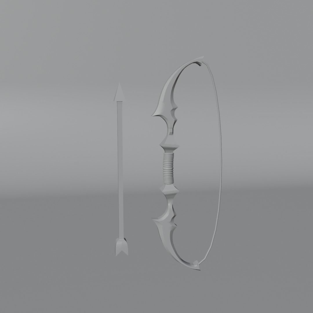 Ashe Bow  League Of Legends  Free low-poly 3D model_4