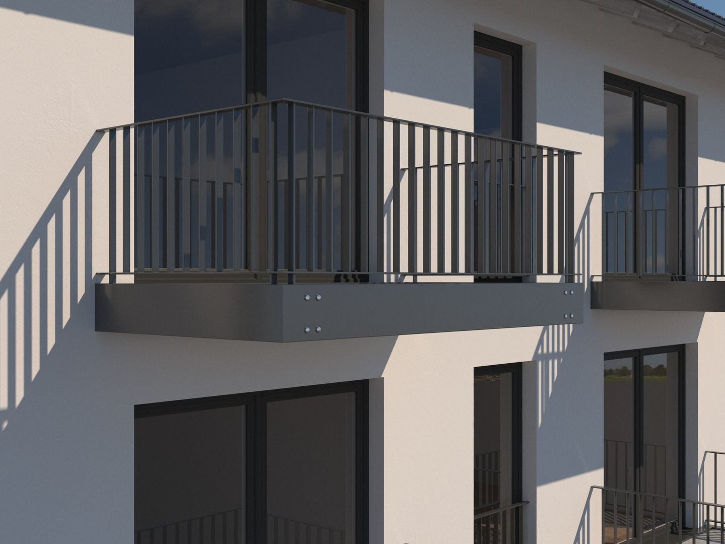 Apartment Building 002 3D model_7