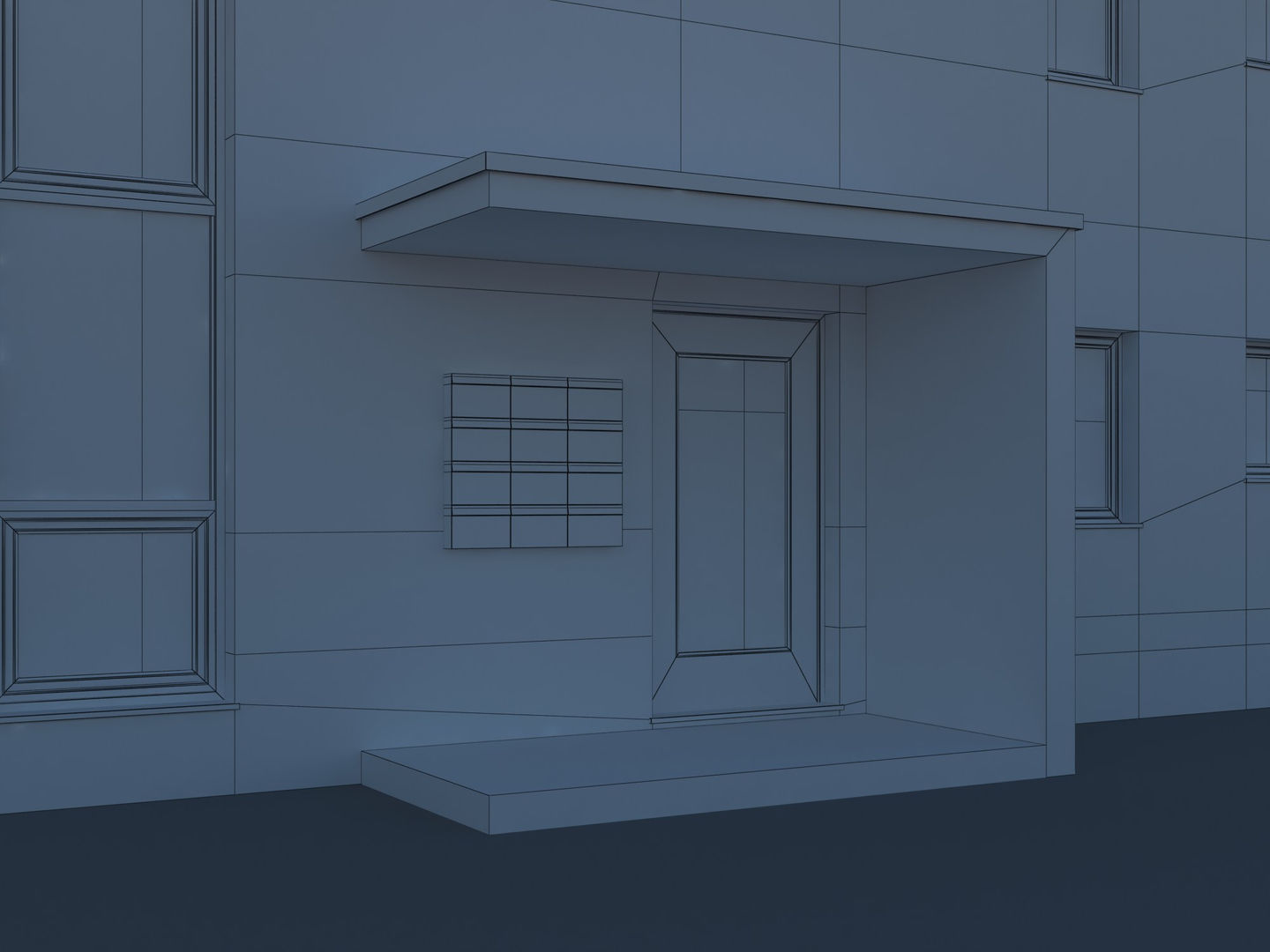 Apartment Building 002 3D model_16