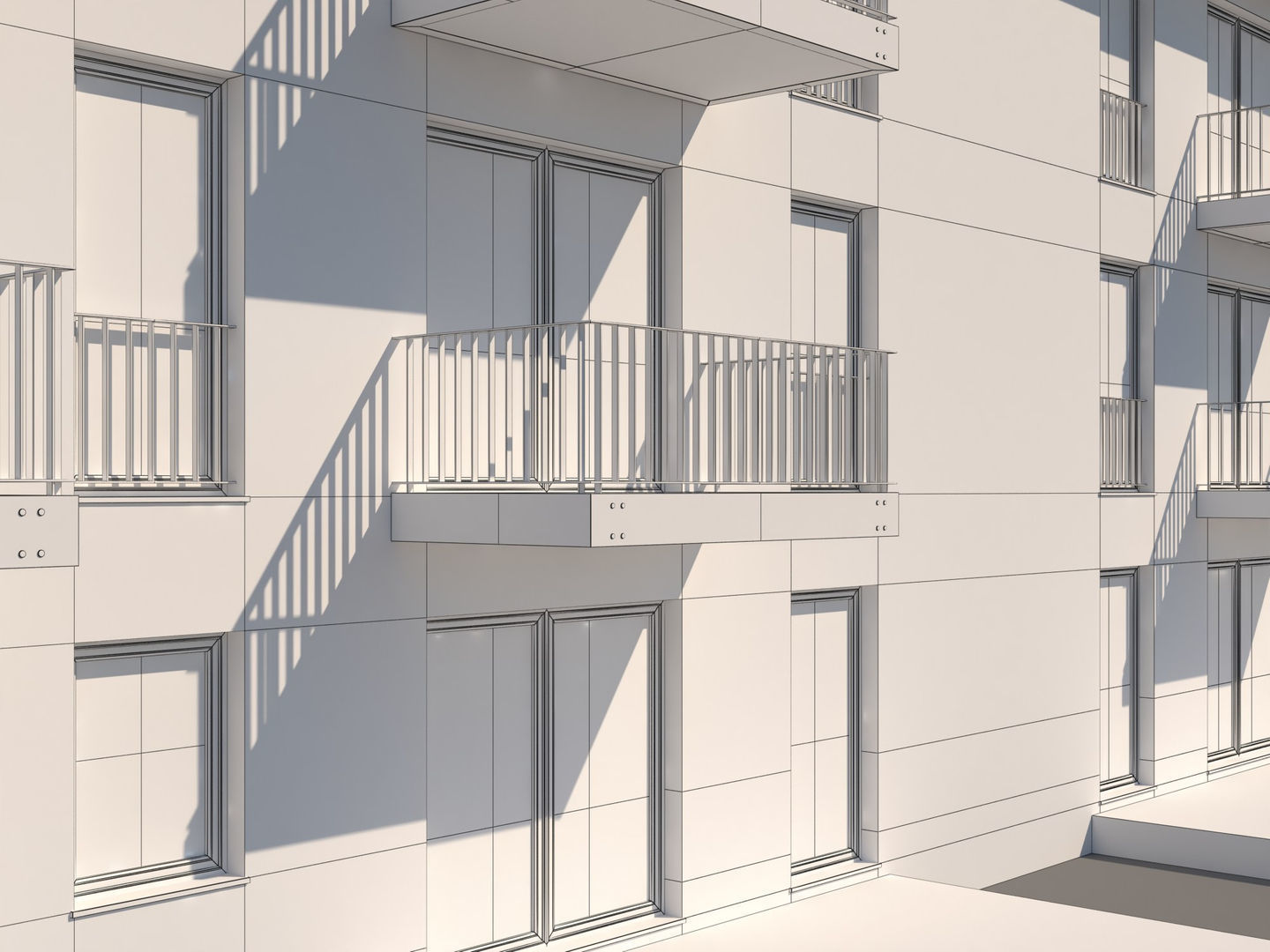 Apartment Building 002 3D model_20