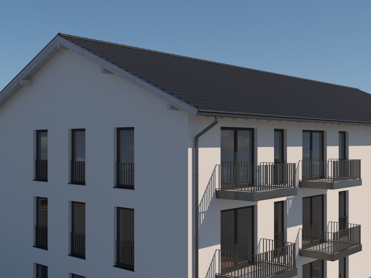 Apartment Building 002 3D model_6