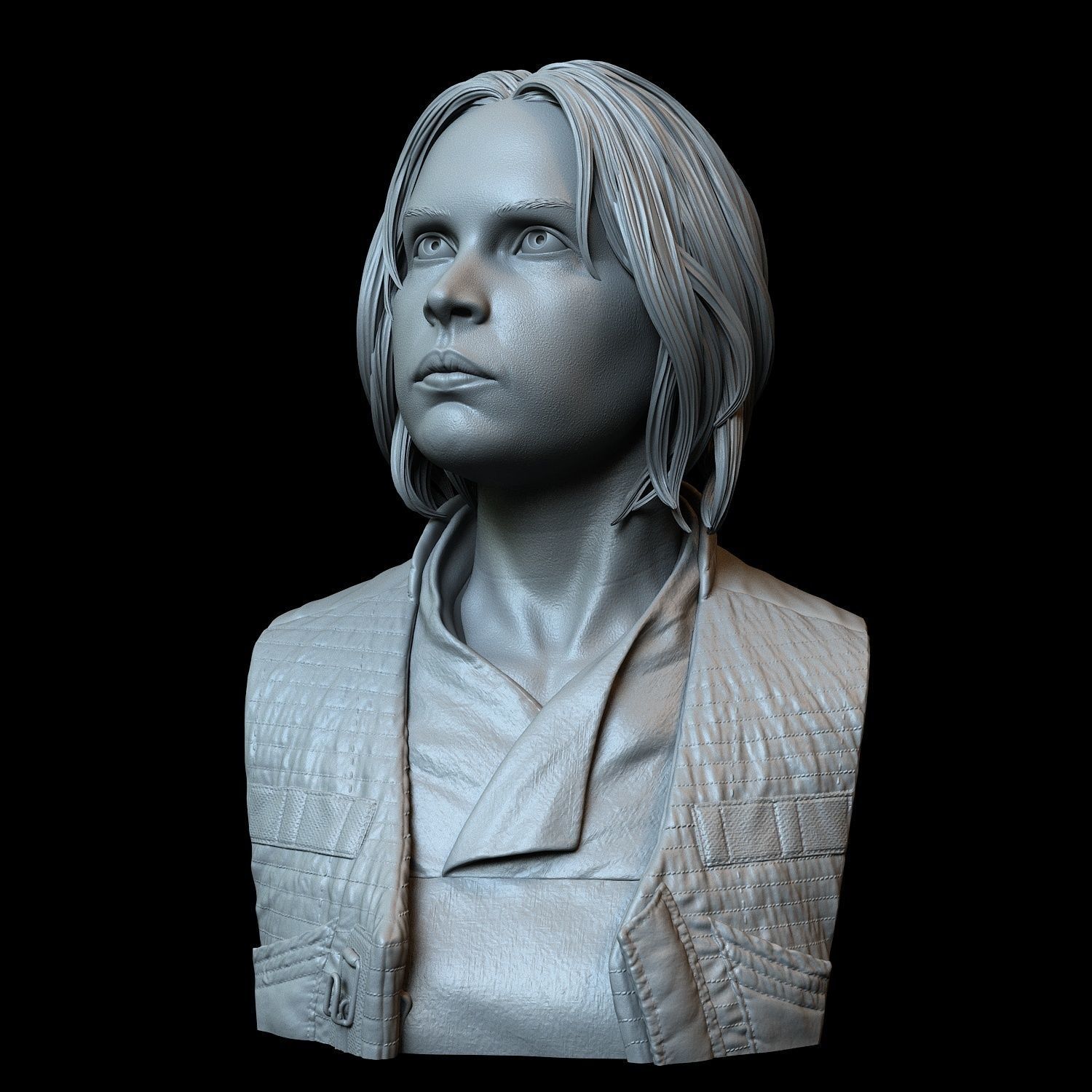 Felicity Jones as Jyn Erso 3D print model_2