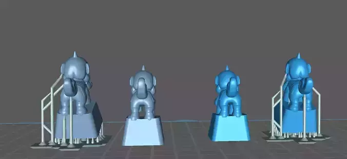 Keycap Pokemon Growlithe Hisui 2 poses