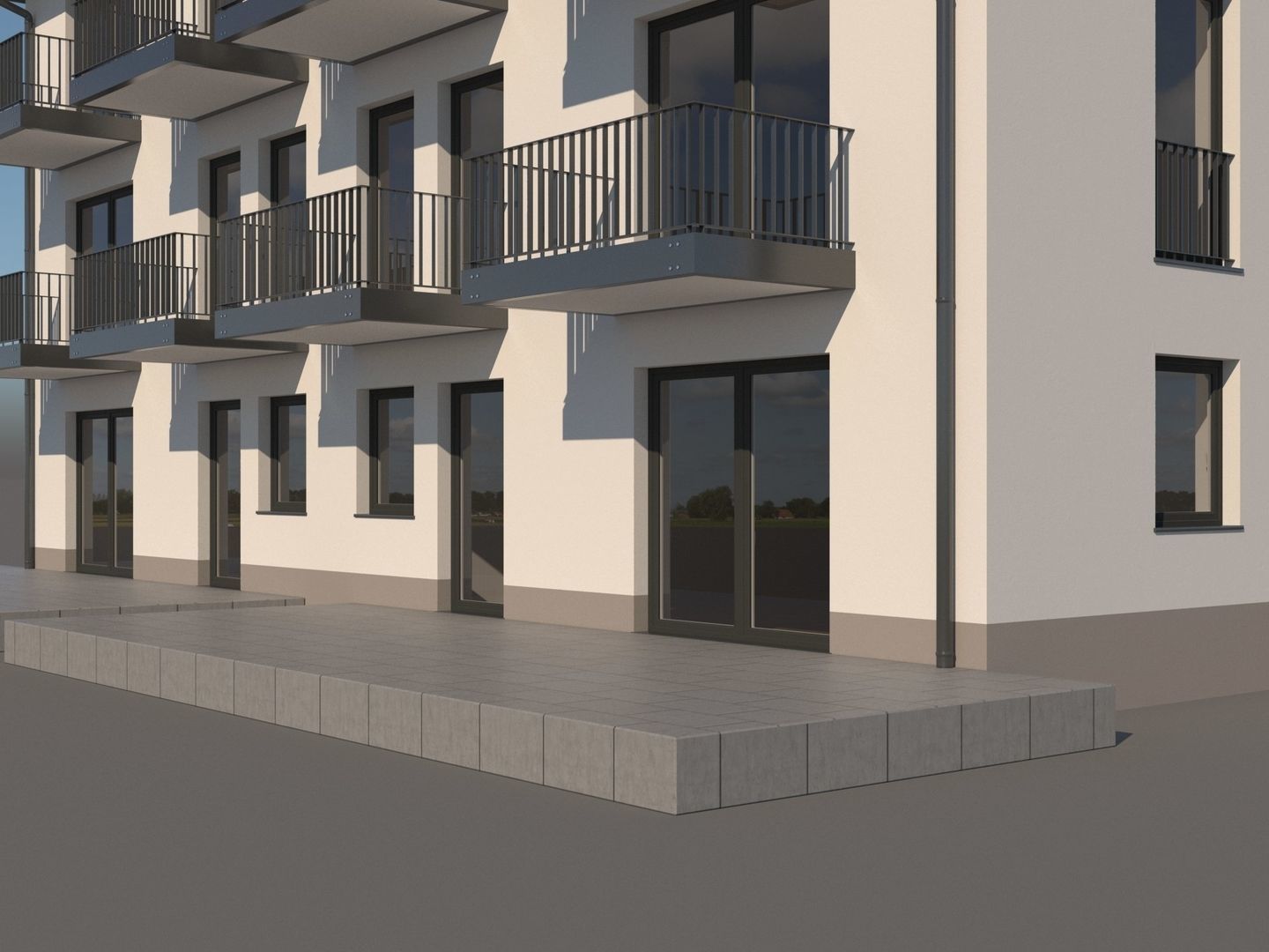 Apartment Building 001 3D model_6