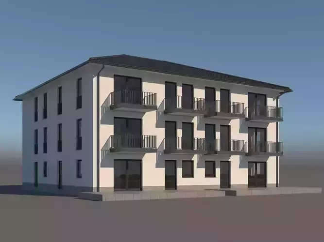 Apartment Building 001 3D model
