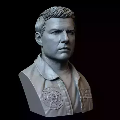 Tom Cruise as Maverick 3D print model